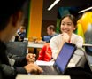 Students chatting on campus